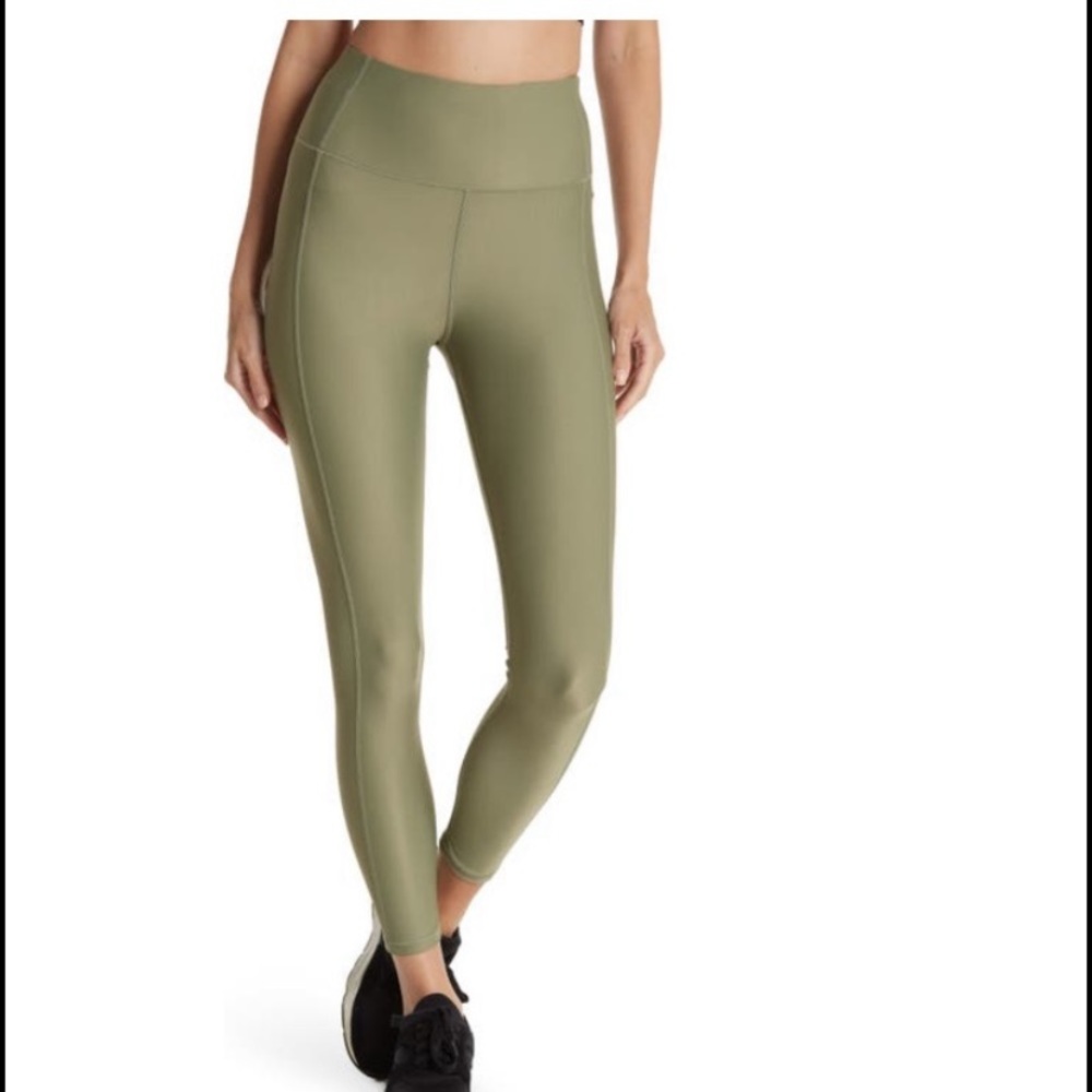 Sweaty Betty High Shine Hight Waist 7/8 Legging in Moss Green
